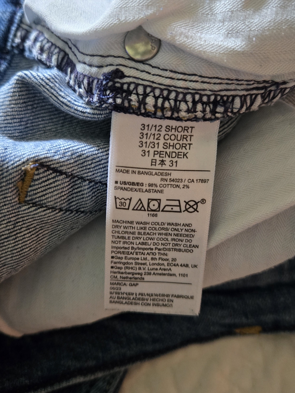 GAP High-Rise Straight-Leg Jeans in Blue Size 31 Short / 12 Petite - Picture 6 of 9